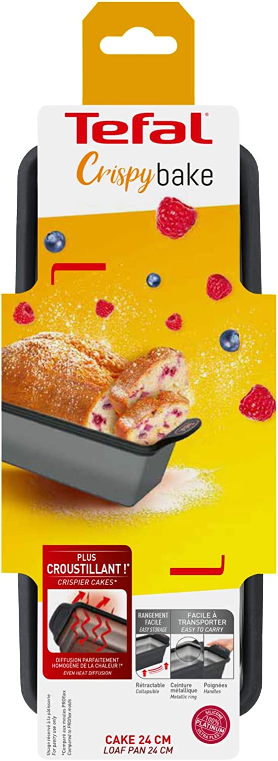 Tefal Crispybake Cake Mould 24 cm, Rectangular Shape J4170414